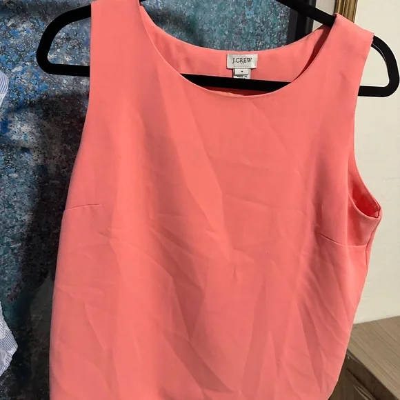 J. Crew Coral Sleeveless Blouse - Picture 1 of 2